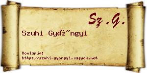 Szuhi Gyöngyi névjegykártya