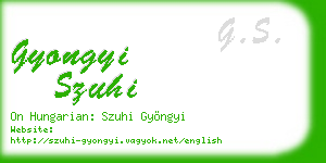 gyongyi szuhi business card